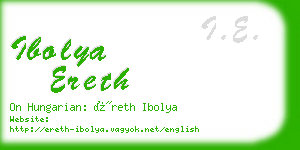 ibolya ereth business card